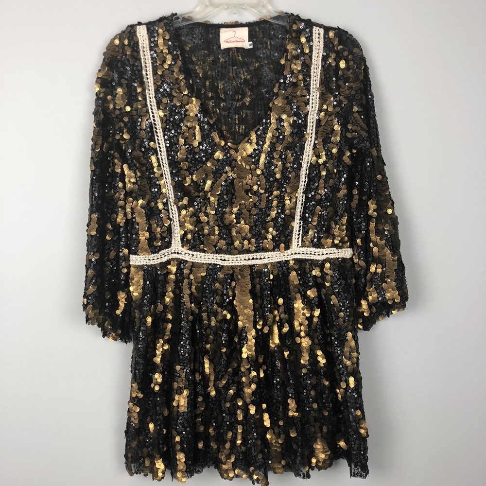 Native Rose | Urban Outfitters Gold Sequin Dress